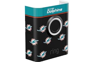 All-New Limited Edition, Official NFL Faceplate for Ring Doorbells - Video Doorbell 3, Video Doorbell 3 Plus, Video Doorbell 4, Battery Doorbell Plus, and Battery Doorbell Pro | Miami Dolphins