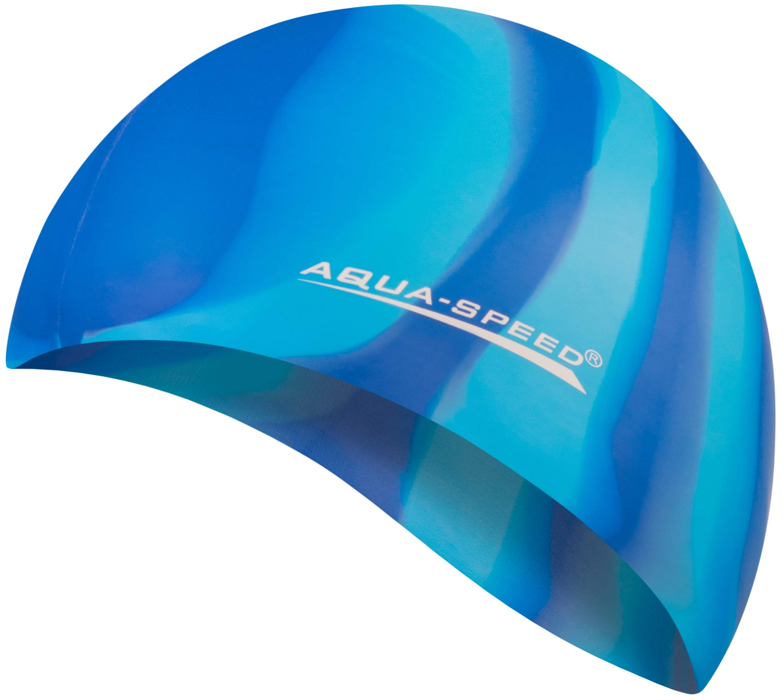 Aqua Speed BUNT Colourful swim cap + microfibre towel | adult | child | swimming cap | silicone | tearproof | waterproof | 16. colourful / 64 — image 1