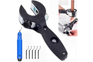 MUSIBO Ratcheting Tubing Cutter, Copper Pipe Cutter, Tubing Cutter 5/16" To 1 1/8", 2 in 1-360° Close Quarters Tube Compact Cutter with Deburring Tool, Pex Cutter Tool for Cutting Copper and Metal Pipes.