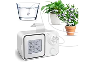 SWEETONE Automatic Watering System with Adjustable Drippers, Indoor Automatic Plant Waterer, Automatic Drip Irrigation Kit with Customize Schedule Water Timer for Balcony, Indoor Vacation Plant Watering