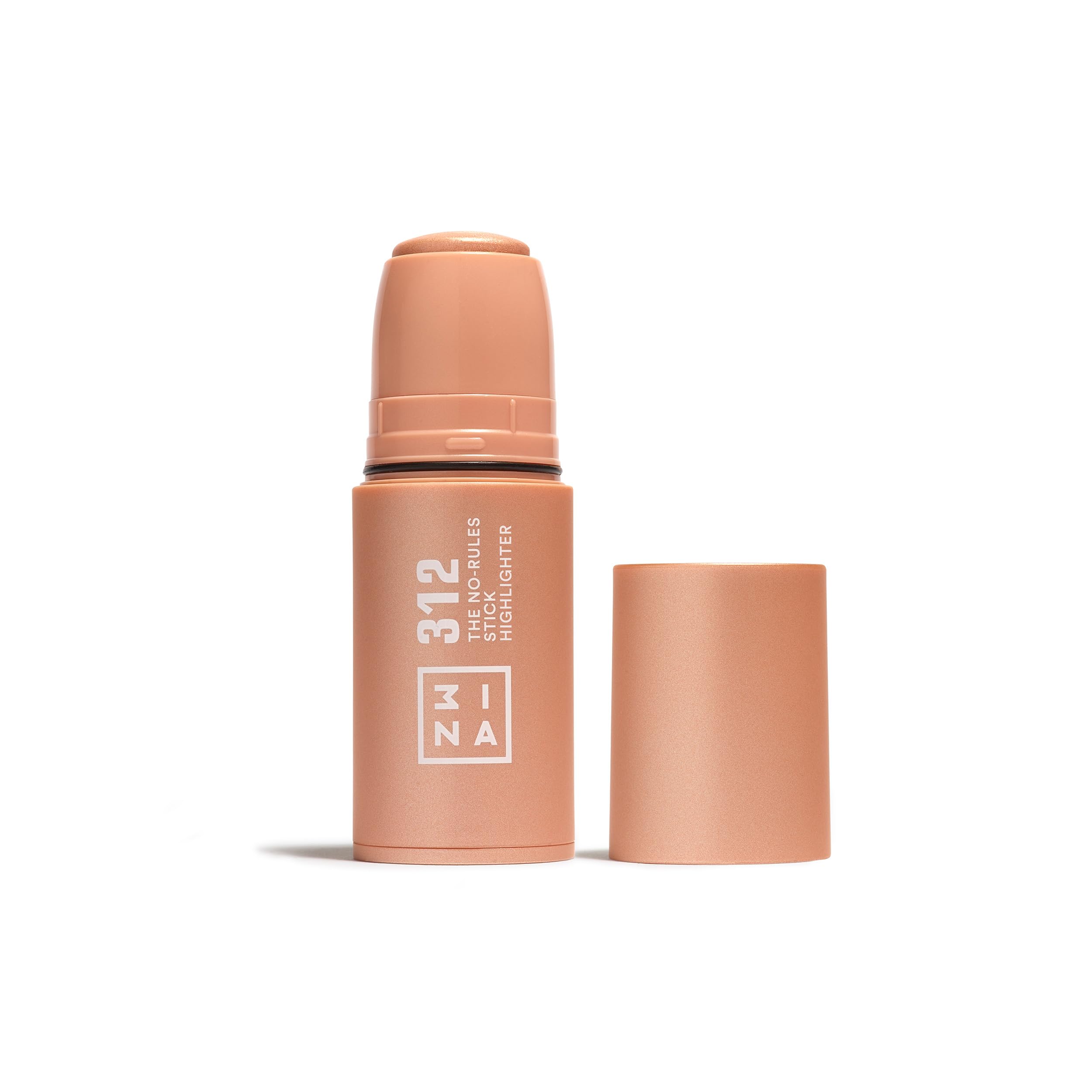 3INA MAKEUP - The No - Rules Stick Highlighter 312 - Highlighter Stick Rose gold for Eyes Lips & Cheeks with Hyaluronic Acid — image 1