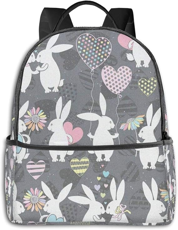 Amazon Co Jp リュック リュックサック レディース メンズ おしゃれ 大人 バックパック ウサギ 兎柄 動物柄 グレー 柄選択可 学生 高校生 女子 通学 通勤 旅行 入学式 大容量 ナイロン Pcリュック カジュアルバッグ 軽量スクールリュック 服 ファッション小物