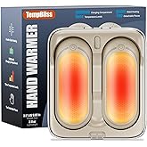 TempBliss Rechargeable Hand Warmers with 10000mAh Charging Compartment, 2 Pack Electric Hot Hands Warmers, Smart Temperature Control, Portable Pocket Heater for Camping, Fishing, Golf, Outdoor