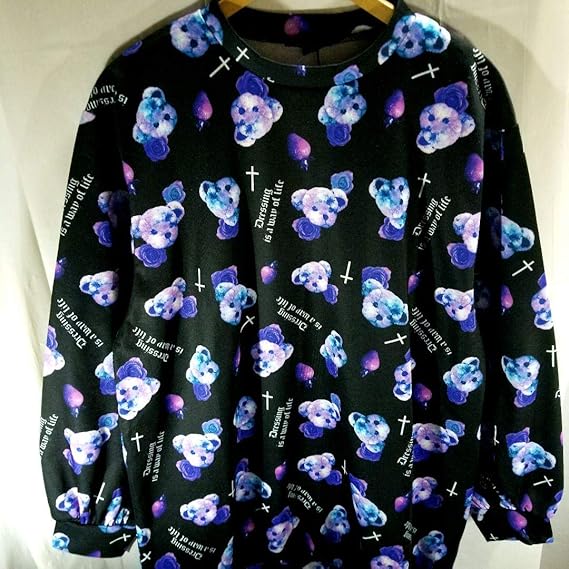 Amazon Co Jp くまさん トレーナー 地雷 原宿 包帯 黒 地雷系 クマ くま柄 服 ファッション小物