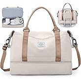 Travel Duffel Bag with Shoes Compartment, Overnight Weekender Bags for Women,Carry on Personal Item Bag