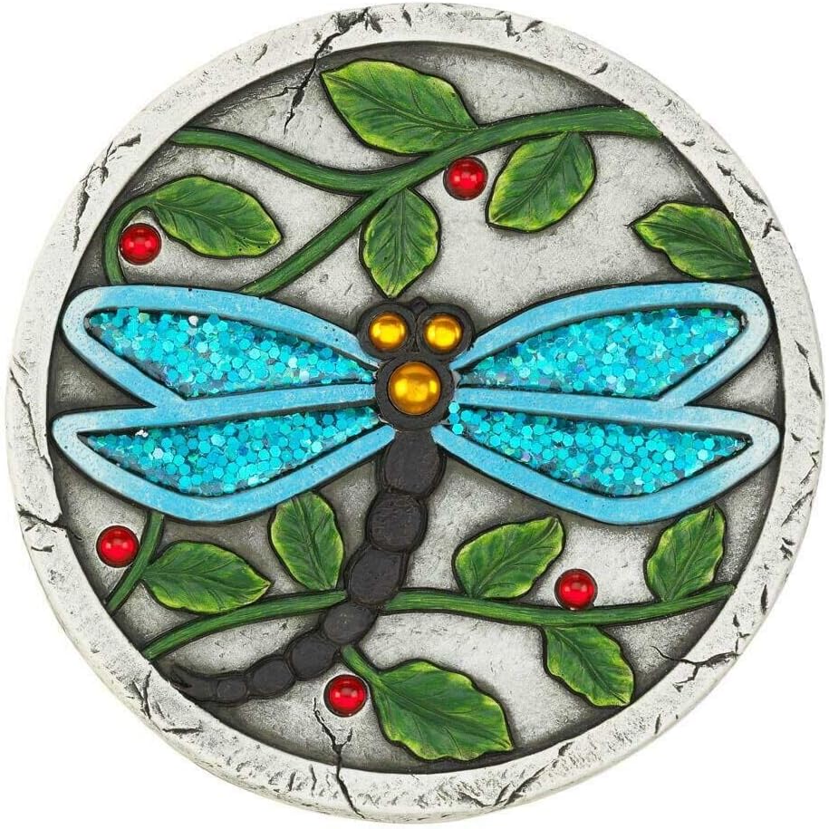 Accent Plus Summerfield Terrace 10018534 Blue Dragonfly Garden Stepping Stone, Multicolor