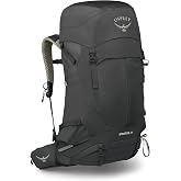 Osprey Stratos 44L Men's Hiking Backpack, Black OS | daypack, travel daypack, camping pack, waterproof raincover, rain cover included, waterproof storage, dry bag, Black color