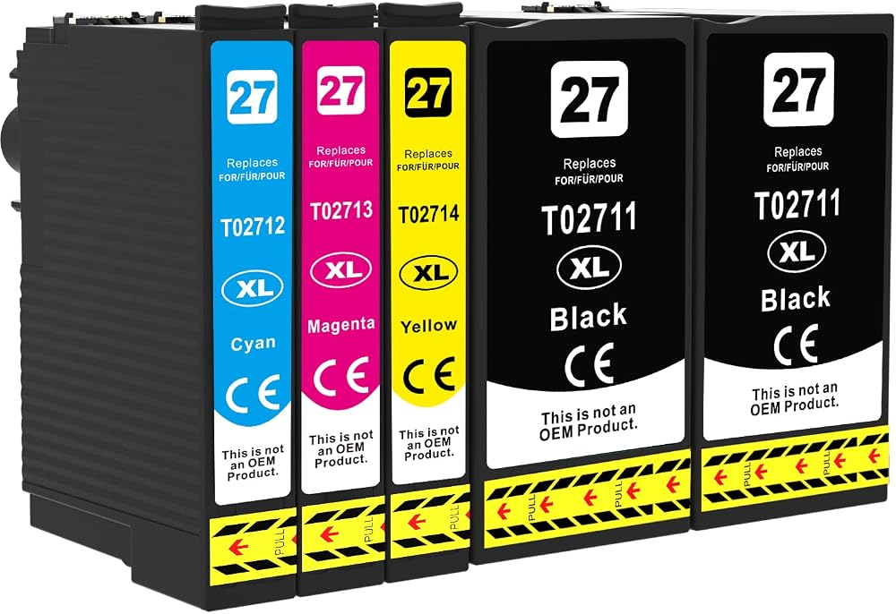 Q-image 27XL Ink Cartridge Multipack for Epson Workforce 27XL 5-Pack
