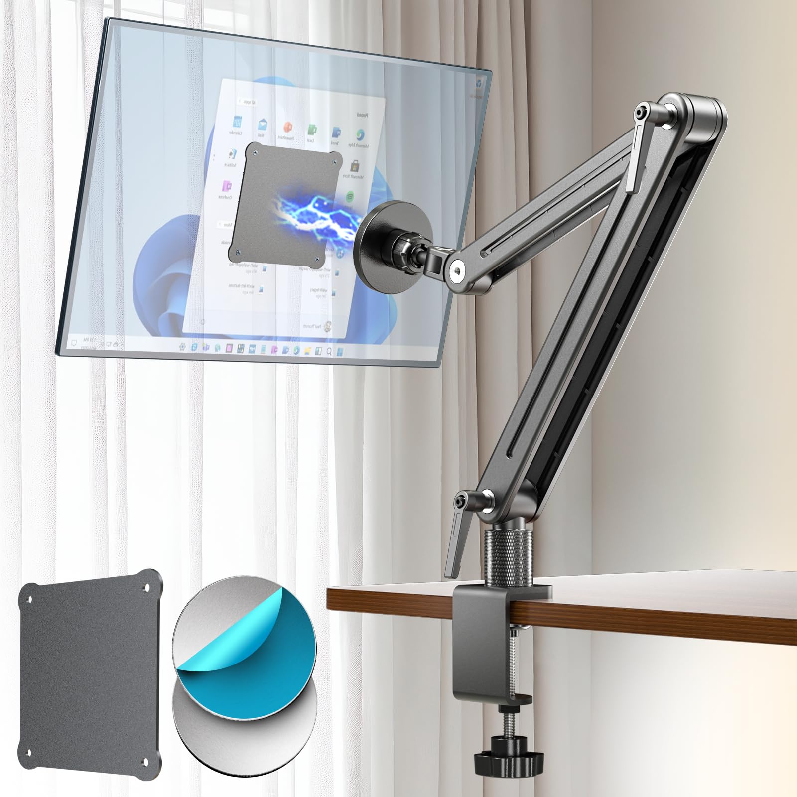 Photo 1 of **FOR PARTS/MISSING MAGNET ASSEMBLY PIECE** Feising Portable Monitor Stand Magnetic Quick-Release - 360 Degree Swivel 10 10.1 10.5 11 11.6 12 12.5 13.3 13.4 14 15.6 17 17.3 18 18.5 inch Portable Monitor 75mm x 75mm Vesa Mount FS07B1