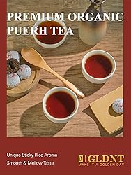 GLDNT Organic Pu-erh Tea, 20 Count Organic Puerh