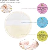 Pinowu Organic Bamboo Nursing Pads 10 Reusable Large 12cm with Wet & Wash Bag view 3