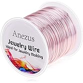 anezus 20 Gauge Jewelry Wire, 28 Yards Craft Wire Tarnish Resistant Copper Beading Wire for Jewelry Making Supplies and Crafting(Rose Gold)