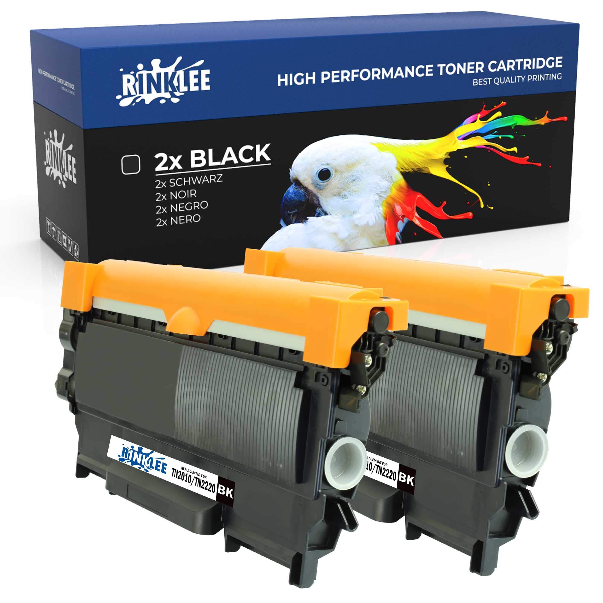 RINKLEE TN2010 TN2220 Toner Cartridge Compatible with Brother DCP-7055 DCP-7060D 7065DN HL-2130 2132 HL-2135W HL-2240 2240D HL-2250DN HL-2270DW MFC-7360N FAX-2840 | High Yield 2600 Pages Black, 2-Pack