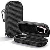Vecxoty Travel Sunglasses Organizer, Hard Shell Sunglass Case Adjustable Slots for Multiple Sunglass Eyeglass Case