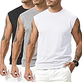 Suwangi Mens Tank Top Gym Exercise Athletic Quick Dry Muscle Bodybuilding Sleeveless Shirts Workout Outdoor Running Shirts