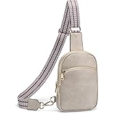 Yarnic Anti Theft Small Crossbody Sling Bags for Women Men, RFID Crossbody bags Vegan Pu Leather Travel Cross Body Purses, Chest Bag with Adjustable Strap (Misty Grey)
