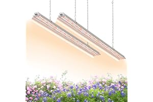 SpeePlant LED Grow Light 4FT, Full Spectrum 660nm Sunlight Plant Light 3600K, Linkable Led Grow Lights for Indoor Plants, Indoor Hanging Grow Light with Reflectors 120W(2×60W), 2 Pack