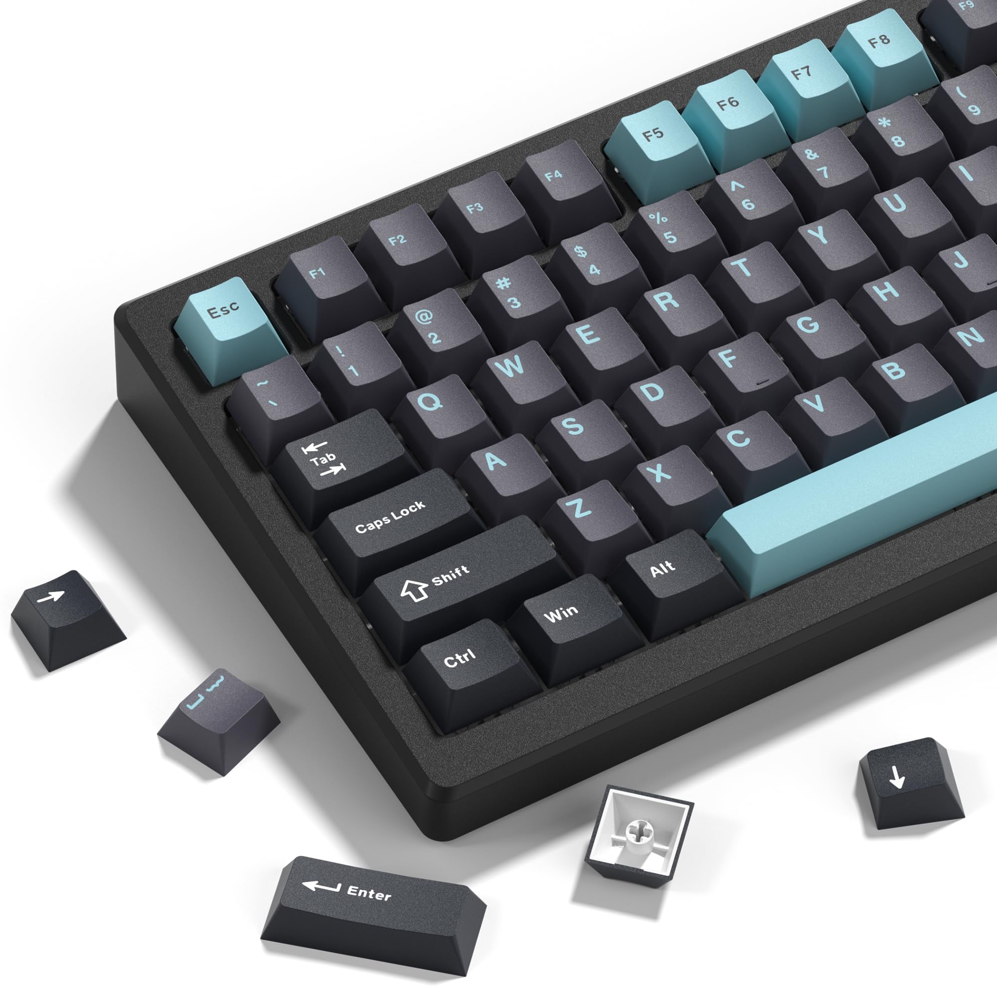 Mua dagaladoo PBT Keycaps,Grey/Dark Blue keycaps 60% 65% 100%, Japanese ...