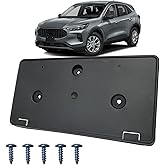 GZVKE Front License Plate Frame Mounting Bracket Tag Holder Textured Black Fits for 2023 2024 2025 Ford Escape Replace FO1068202 PJ6Z17A385A