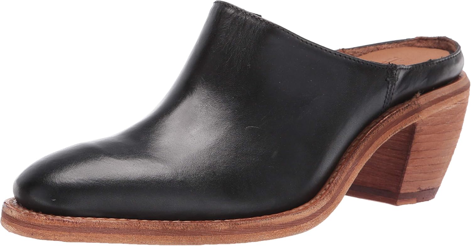 CC Mule 30mm In Black Mix White Wool Tweed And Lambskin