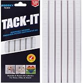 Feosky Adhesive Poster Sticky Tack Putty, Reusable and Removable Adhesive Putty, 120PCS, Mounting Putty for displaying Wall Paintings, Museum Art Photography, Picture, Crafts (White, Pack of 1)