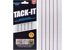Feosky Adhesive Poster Sticky Tack Putty, Reusable and Removable Adhesive Putty, 120PCS, Mounting Putty for displaying Wall Paintings, Museum Art Photography, Picture, Crafts (White, Pack of 1)