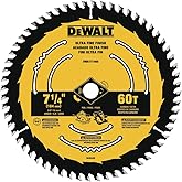 DEWALT Circular Saw Blade, 7 1/4 Inch, 60 Tooth, Wood Cutting (DWA171460B10)