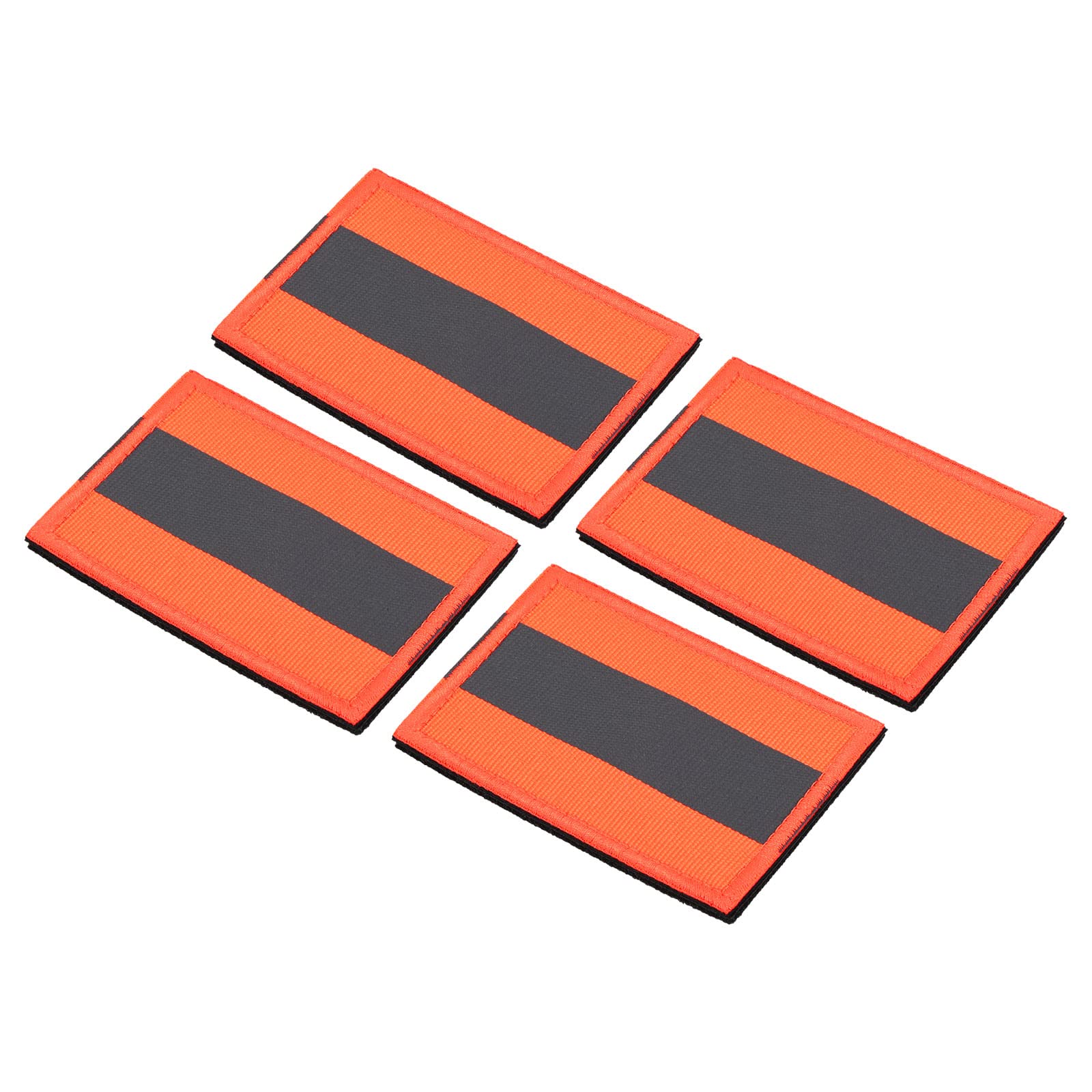 PATIKIL Reflective Patch 2x3, 4 Pcs Hook and Loop Fastener Safety Appliques for Night Sportsperson Worker Hiker, Orange