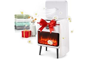 AAOBOSI Luxury Rectangle Towel Warmer - Spa & Bathroom Heater with Fragrance, Towel Warmer with 3D Flame Screen,Auto Shut-Off, Fits Towels, Blankets, Bathrobes, PJ's for Him & Her.