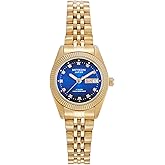 Miykon Silver and Gold Watches for Women | Small Dainty Women's Dress Watch with Day Date and Genuine Crystals | IP Stainless Steel Women's Jewelry Bracelet, Lume Hands, Japan Quartz, 50M Water Resist