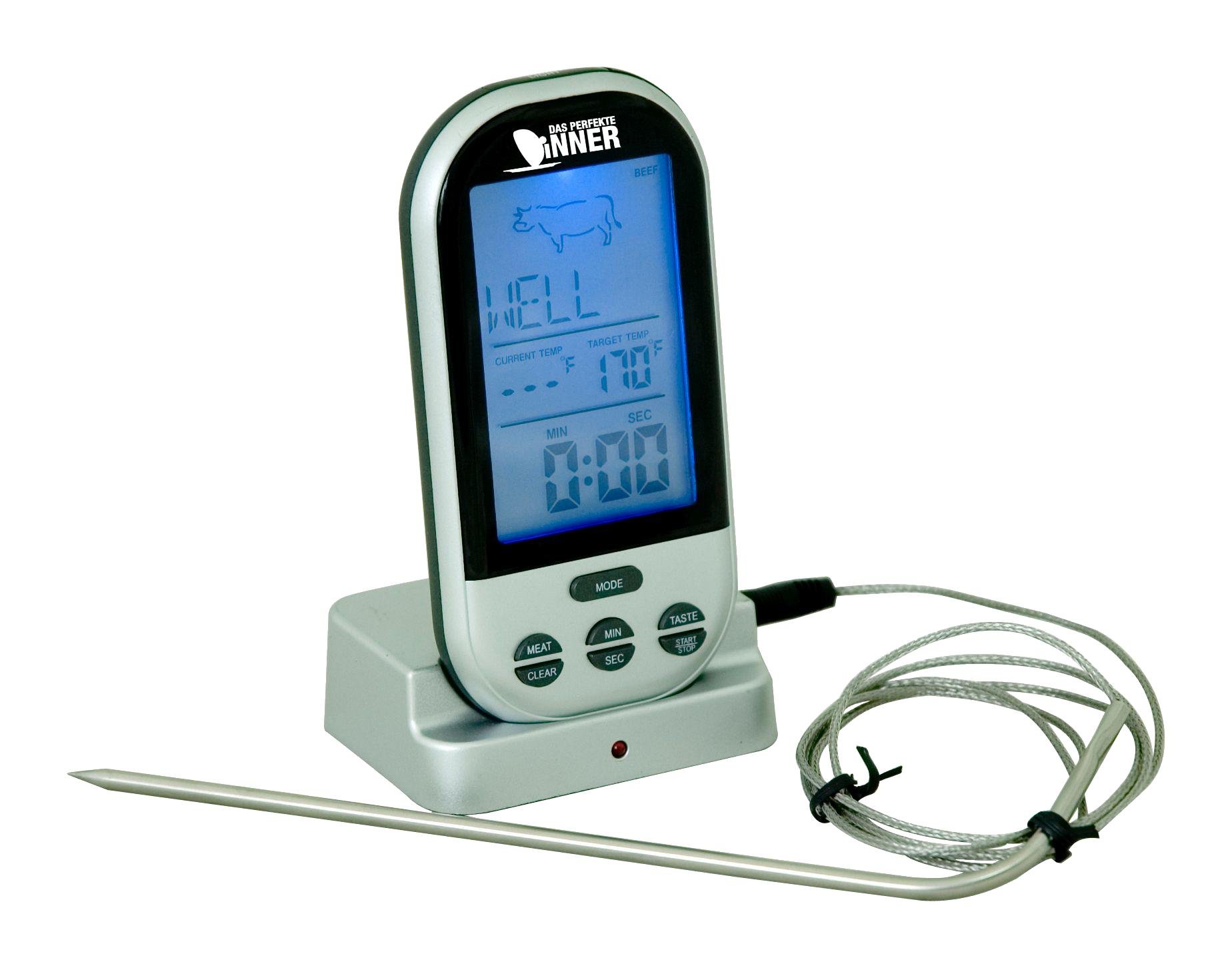 Technoline WS 1050 Wireless BBQ Thermometer - Black/Silver