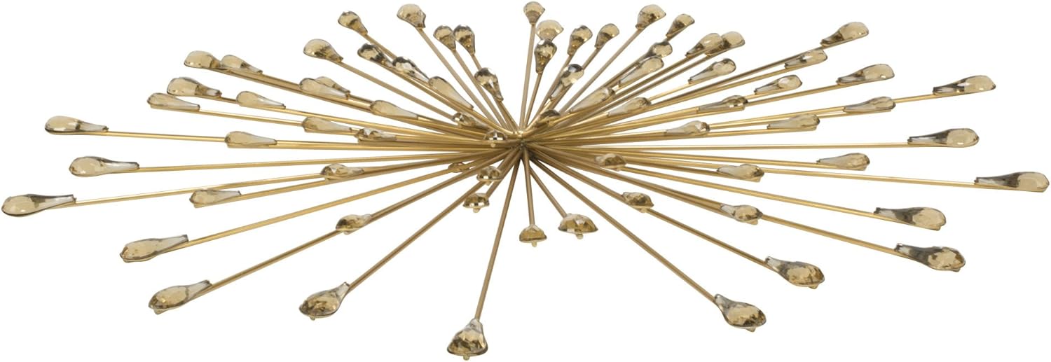Tripar Small Starburst Metal Wall Art Decor Gold Amazon Co Uk Kitchen Home