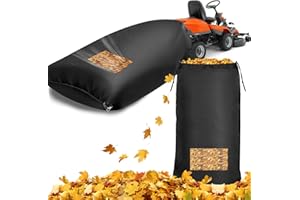 UQM Lawn Tractor Leaf Bag, 600D Thickened Wear-Resistant Leaf Bagger for Riding Lawn Mower, 94 x 56 Inch Large Capacity Grass Catcher Bag Leaf Collector for Riding Mower