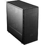 Cooler Master MasterBox MB600L V2 Tempered Glass with ODD Minimalistic ATX Mid-Tower Mesh Intakes, Brushed Front Panel, Hexag