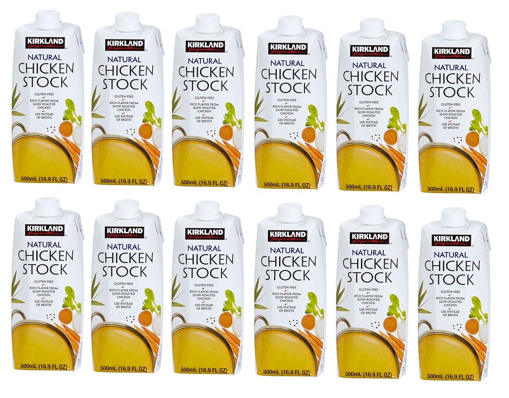 Kirkland Natural Chicken Stock, Gluten Free, Rich Flavor
