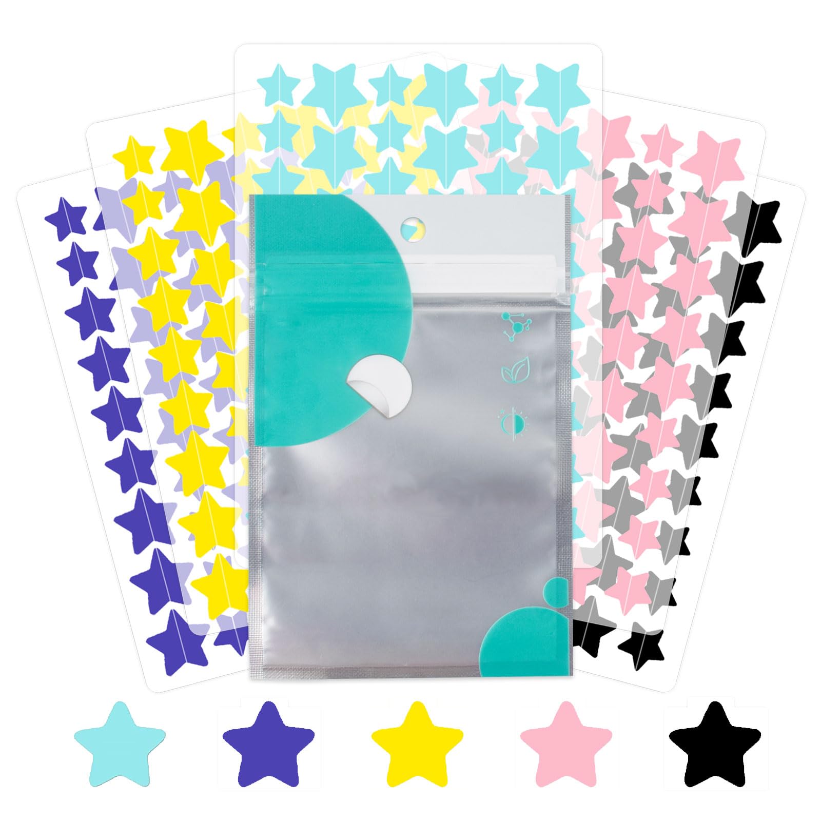 AYNKH 255 Acne Patches Anti-Acne,Tea Tree Oil Salicylic Acid Hydrocolloid Patches,Starface Pimple Patche, Waterproof and Breathable Acne,Day and Night Use,Starface Pimple Patche