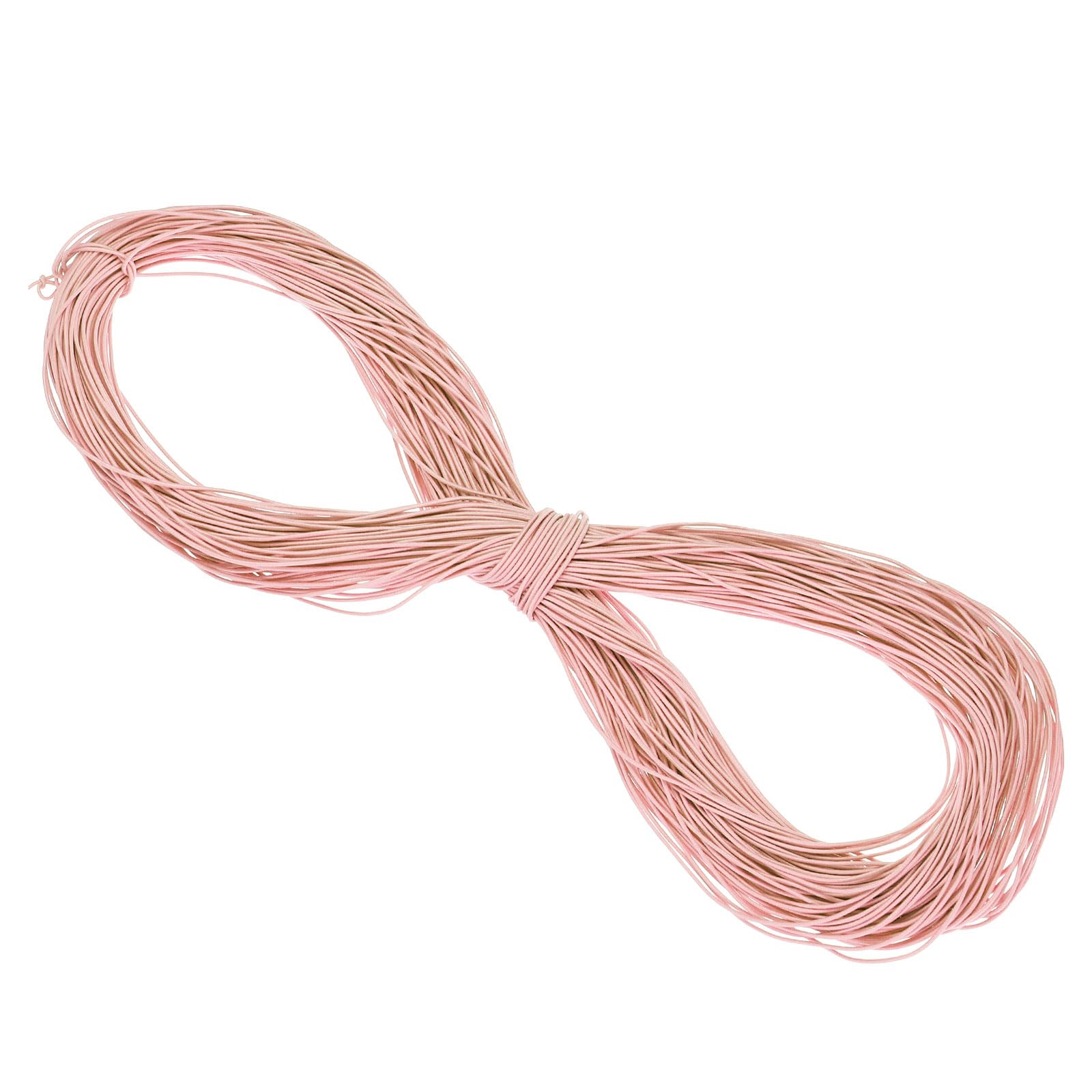 PATIKIL 109 Yards(100m) Bungee Cord Elastic Cord Heavy Stretch String Rope 1.5mm Apricot for Crafting DIY Sewing Hook Straps Camping Tie Down Strap