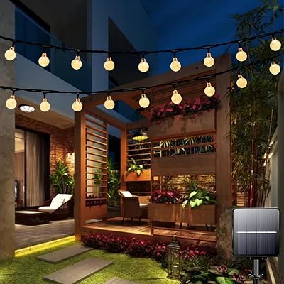 Lezonic 100LED Solar String Lights 12M 8 Modes IP65 Warm White