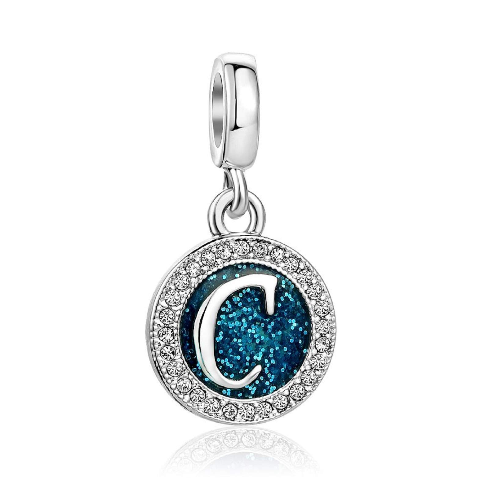 KunBead Jewelry Letter C Initial Charms Best Friend Charm Bracelet Necklace Birthday Mum Gifts from Son