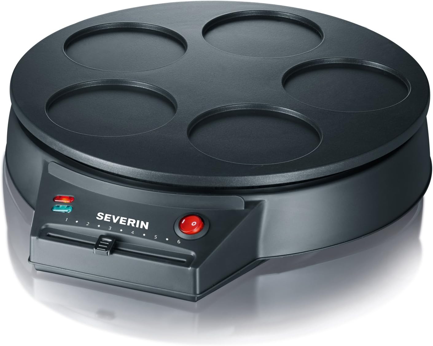 Severin Crêpes Maker for 5 small Crêpes CM 2196 / black, Ø approx. 9 cm