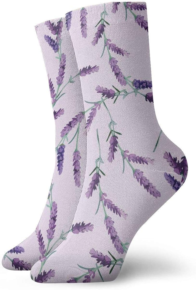 Lavender Womens Cute Patterned Socks Colorful Casual Novelty Socks