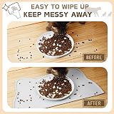 Septillar Cat Food Mat Silicone Non Slip Water Resistant 44x25cm Light Grey view 4