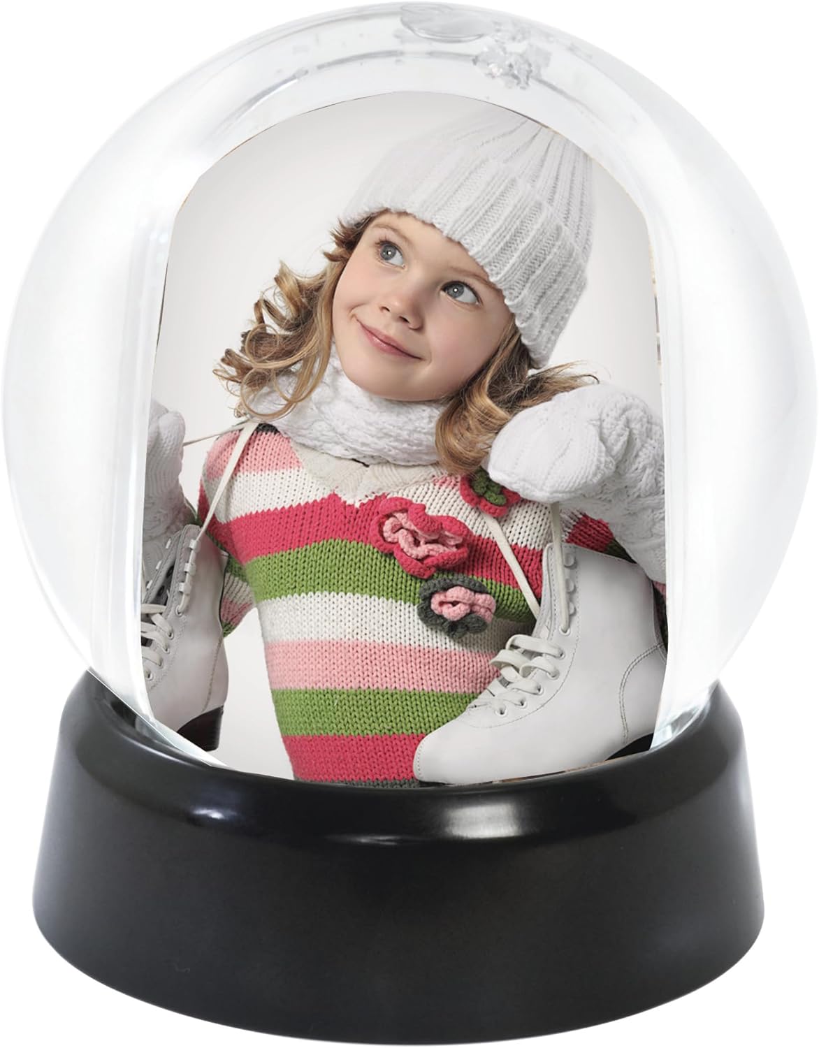 Snow Globes - Mini Photo Snow Globe with Black Base