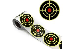 Splatter Target Stickers, 3" Reactive Paper Targets, 250 Pcs Adhesive Shooting Targets with Fluorescent Yellow Impact for BB 