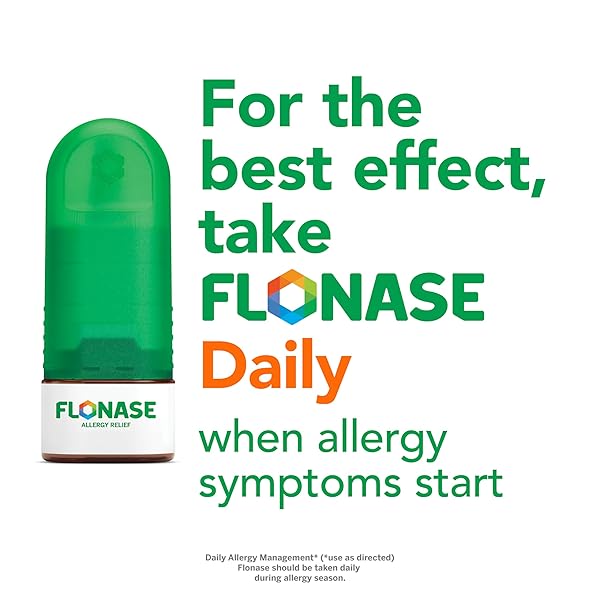 FLONASE ALLERGY RELIEF NASAL SPRAY, 24 HOUR NON DROWSY ALLERGY MEDICINE, METERED NASAL SPRAY – 144 SPRAYS- FALL AND SEASONAL ALLERGY RELIEF