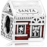 Doyafer 925 Sterling Silver Christmas House Bead Women'S Bracelet Pendant Necklace Pendant New Year Holiday Jewelry Gift Family And Friends