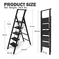 Taranta 5 Step Ladder, Liahtweight Aluminum