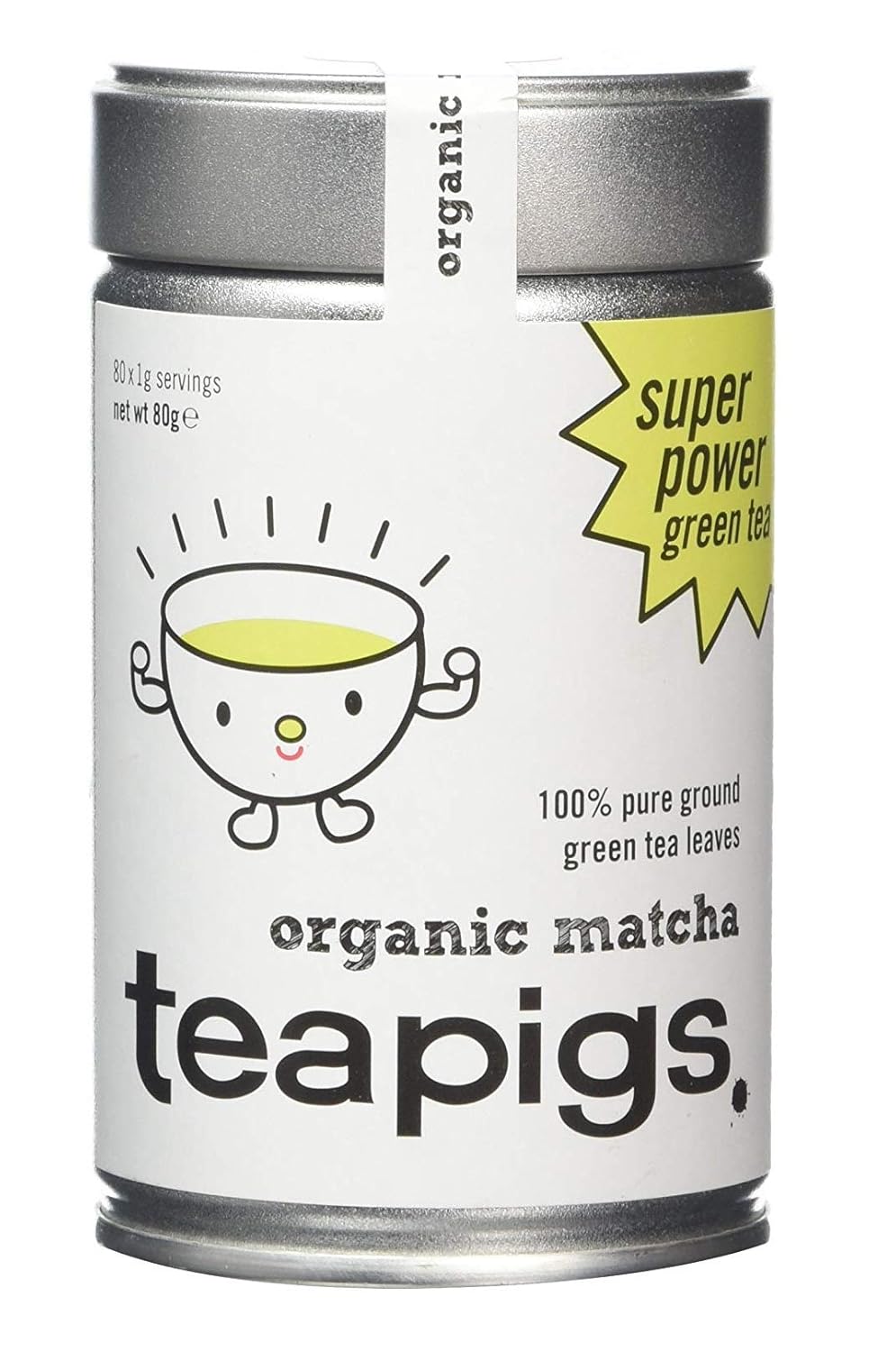Teapigs Organic Matcha Super Power Green Tea 80g (2.82