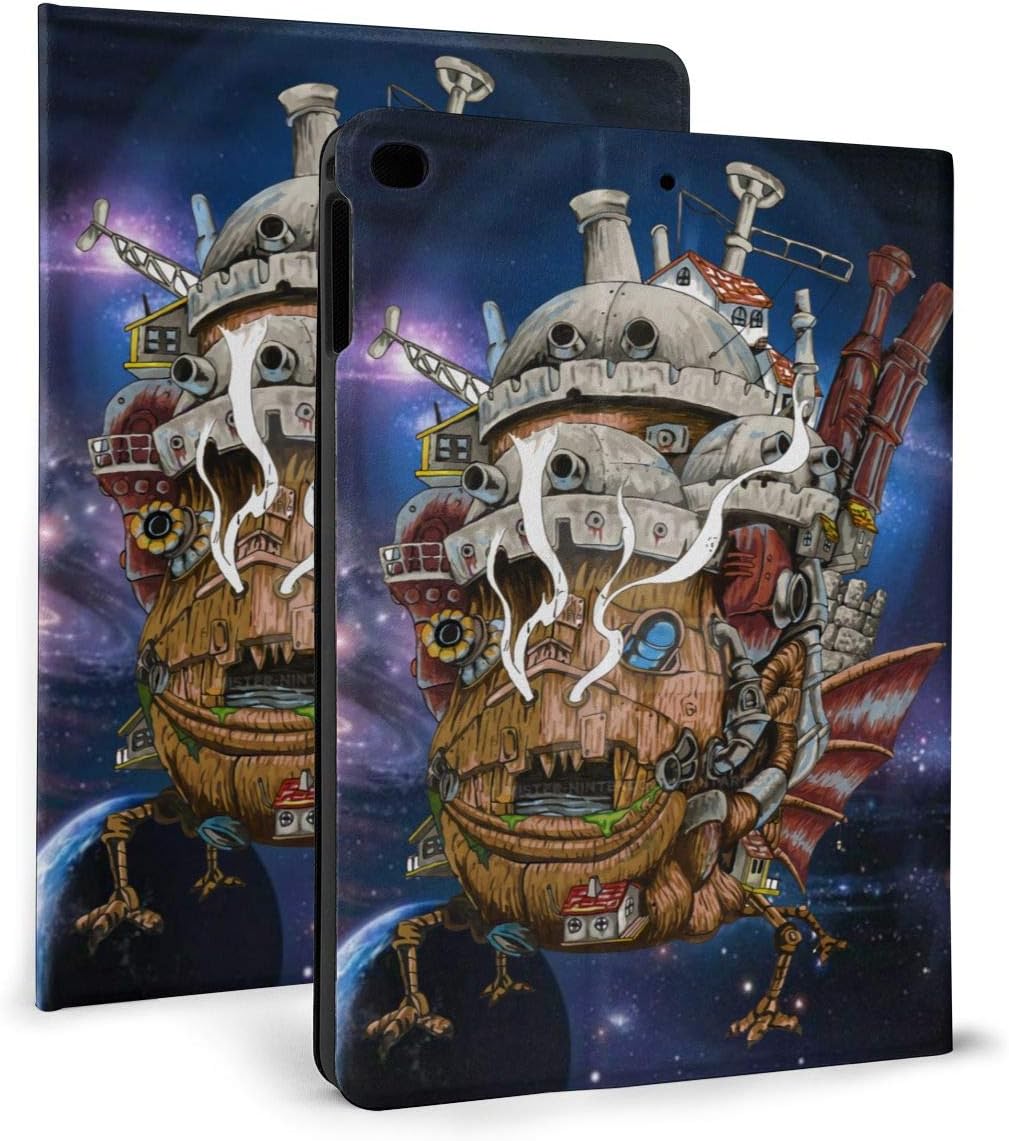 JUDE NICHOLLS Howl's Moving Castle IPad Air1/2 9.7" Ipad Case Smart Cover Case Duty Shockproof Rugged High Impact Protective Case