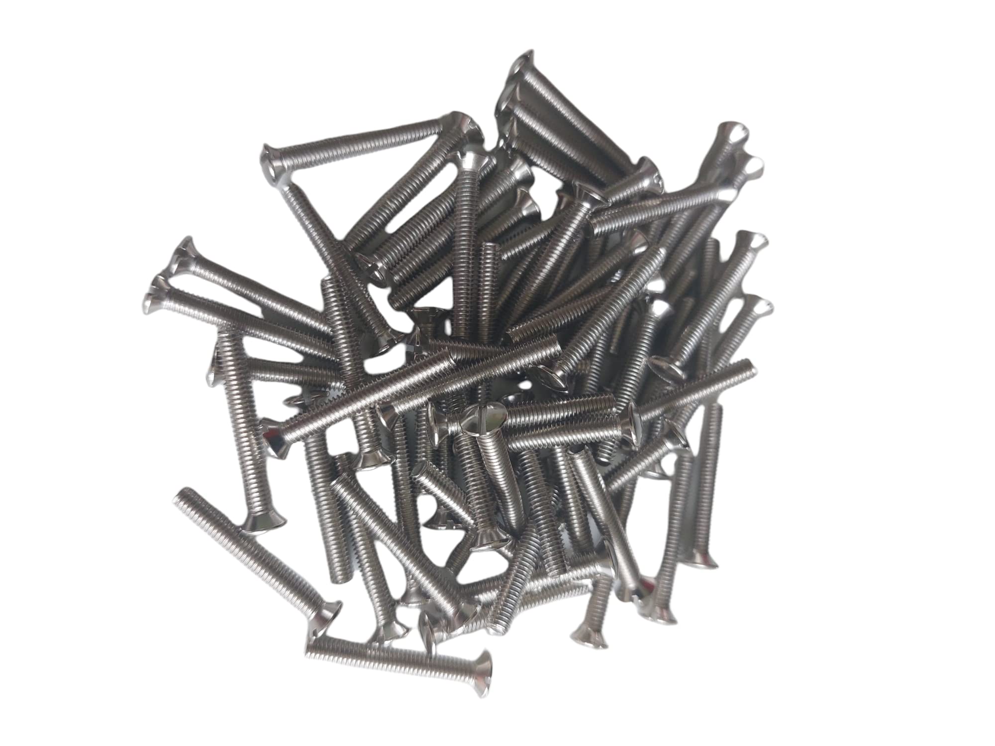 M3.5 Silver Electrical Socket Screws, 25mm, For Switches, Light Switch, Plug Sockets, 3.5mm x 25mm, (50)